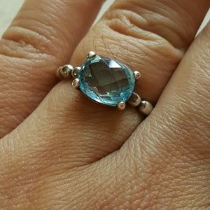 Authentic Pandora March birthstone ring.